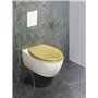 WENKO Abattant WC Mod. Aldeno or mat | Siège WC en MDF FSC doré avec fixation en acier inoxydable | Design élégant et résistant