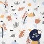 Julius Zöllner Housse pour matelas à langer en coton bio - Motif fleurs crazy - Taille 85 x 75 cm
