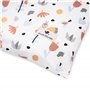 Julius Zöllner Housse pour matelas à langer en coton bio - Motif fleurs crazy - Taille 85 x 75 cm