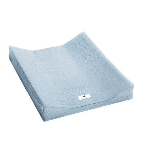 Julius Zöllner Housse pour matelas à langer 2 couches en mousseline de coton - Mousseline denim - Taille 50/65