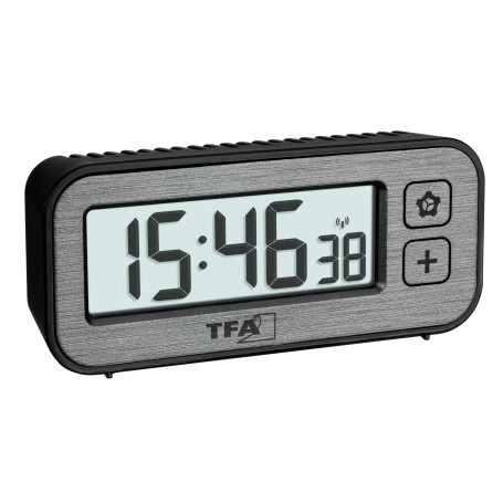 TFA Dostmann 60.2522.10 Réveil numérique sans Fil avec Interrupteur de température et d'humidité avec valeurs maximales et minim