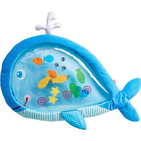 HABA - Eveil Aquatique Grande Baleine - 305557 - Tapis d'éveil Marin - Dès 6 Mois - 65 x 55 cm Coloré
