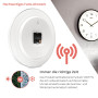 Mebus 13080 Horloge Murale Radio-pilotée silencieuse avec Cadre Blanc et Cadran Blanc Idéal pour Le Salon et la Cuisine 30 cm