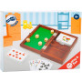 Small Foot 11363 Boîtes de Jeu de Cartes et de Dés, Ensemble de 2 Jeux de Cartes et 5 Dés, avec Boîte de Rangement