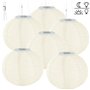 6 lampions solaires Ø 30 cm à LED blanc chaud - x3 [Lunartec]
