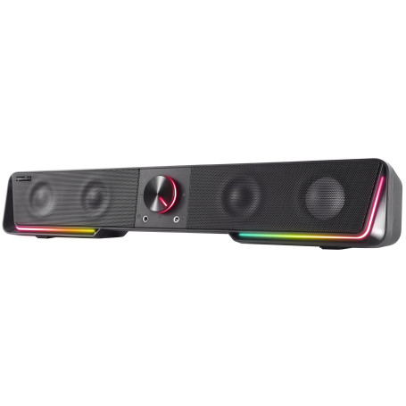 Speedlink Gravity RGB Barre de Son stéréo - Haut-Parleur Bluetooth pour Smartphone/Tablette - Éclairage RVB - Prise Casque et Mi