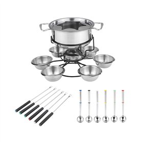 Haushalt International Service à fondue pour 6 personnes en acier inoxydable