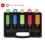 KS Tools 515.0870 Jeu de 5 douilles en aluminium 1/2" (15-17-19-21-22 mm), code couleur selon la largeur de clé