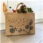 Domelo Panier de courses. Sac de shopping en jute. Grand sac de courses, sac de plage imperméable. Sac en jute comme sac de bain