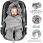 ZAMBOO Couverture Enveloppante Bébé avec Pieds, Nid d'ange Bebe Hiver Polaire pour Sièges-Auto (Convient Bébé Confort, Cybex, Rö