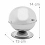 Relaxdays Sucrier Rond SWEETY avec Couvercle Boule à Sucre Bistro refermable 14 x 13 x 13 cm acier inoxydable Argenté