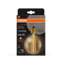 OSRAM Vintage 1906 gold tinted LED lamp, 8.8W, 806lm, globe shape with 95mm diameter & E27 base, warm white light, straight fila