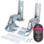 McFilter I Charnière de porte encastrée pour réfrigérateur Bosch Siemens Miele AEG Neff Gaggenau 00481147 481147