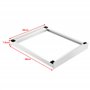 [en.casa] Kit de Superposition Universel Cadre pour Lave-Linge Sèche-Linge Standard 60 cm Machine à Laver Acier Laqué Blanc