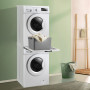 [en.casa] Kit de Superposition Universel avec Porte-Serviettes Coulissant Cadre pour Lave-Linge Sèche-Linge Standard 60 cm Machi