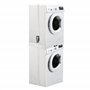 [en.casa] Kit de Superposition Universel avec Porte-Serviettes Coulissant Cadre pour Lave-Linge Sèche-Linge Standard 60 cm Machi