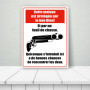 Fusil de chasse Plaque en métal avec slogan Cette maison est protégée par le ! Et par un fusil de chasse.