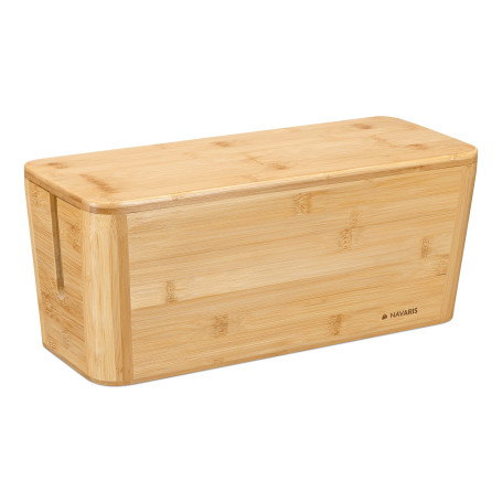 Navaris Boîte Range-Câble Bambou - Boîtier de Rangement 39