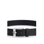 BOSS Hommes Jemio Sz40 Ceinture en cuir de buffle avec boucle logo et garniture argentée