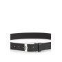 BOSS Hommes Jemio Sz40 Ceinture en cuir de buffle avec boucle logo et garniture argentée