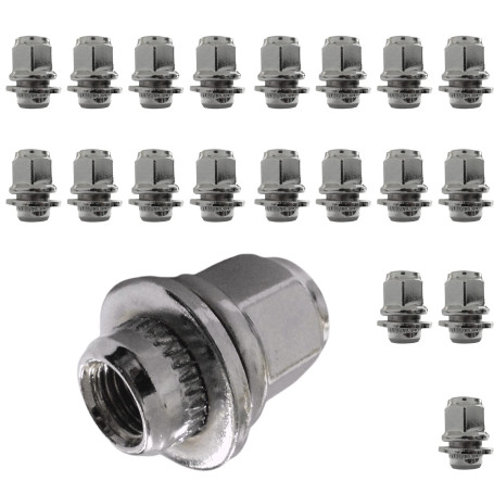 Lot de 20 écrous de roue pour jantes originales en aluminium M12 x 1