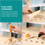 Navaris Établi pour Enfant en Bois - Banc à Outils avec 20 pièces en MDF - Jeu d'éveil et de Construction pour Enfants de 3 Ans