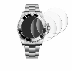 savvies (4 Pièces Full-Screen Ecran Protection pour Rolex Sea-Dweller Deepsea (44 mm) Full Cover Film Protection 3D Curved [Couv