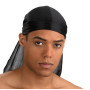Lot de 3 Bandana US Durag Noir + Blanc + Bleu Electrique - Gangsta Rap Hip Hop West Coast - USA du Rag - Airsoft - Paintball - H