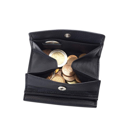 Petit RFID Portefeuille Homme et Femme avec Compartiment pour la Monnaie carré typique LEAS