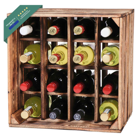 LAUBLUST Grand casier à vin Vintage - env. 40x40x29cm