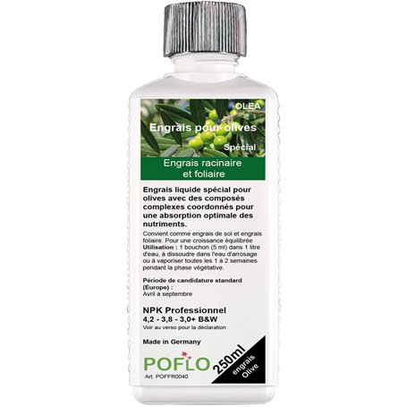 Engrais liquide pour olives Engrais HIGH-TECH pour oliviers 250 ml