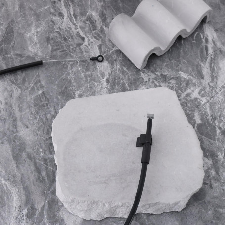 LED Plafonnier extérieur Mathea (Moderne) en Noir Aluminium (1 lampe