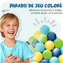 alldoro 60382 100 balles pour Piscine à balles en Plastique, 6 cm de diamètre chacune, Multicolores, pour Jeunes Enfants, Sac de