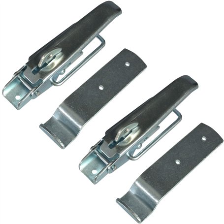 MISO Tools - Lot de 2 fermetures excentriques 210 mm avec support de fixation pour remorque de voiture - Fermeture murale verrou