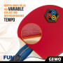 GEWO Family & Friends Lot de 4 Raquettes de Tennis de Table pour Loisirs et Loisirs avec 8 balles de Tennis de Table et Sac de R