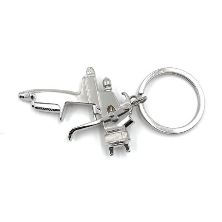 H-Customs Outil de peinture - Pistolet argenté - Porte-clés