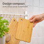 Praknu Planche à Découper en Bois - 3 Pièces de Planche Polyvalentes et Robustes en Bambou FSC® pour Légumes, Viande & Pain - Di