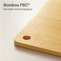 Praknu Planche à Découper en Bois - 3 Pièces de Planche Polyvalentes et Robustes en Bambou FSC® pour Légumes, Viande & Pain - Di