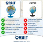 ORBIT Globes & Maps - Globe pour enfants - Globe de 30cm avec pied en plastique anti-choc, cartographie avec de nombreuses illus