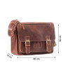 ALMADIH sac en cuir vachette BILLY Cartable bandoulière Marron Vintage serviette sac porté épaule Messenger sacoche Travail busi