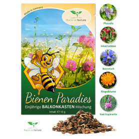 Le Paradis des Abeilles Graines – Mélange pour bacs de balcon (mélange annuel) poids: 10 g – suffisant pour 5 jardinières d’une  Le Paradis des Abeilles Graines – Mélange pour bacs de balcon (mélange annuel) poids: 10 g – suffisant pour 5 jardinières d’une