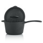 BBQ-Toro Casserole en fonte avec couvercle | 2 litres | Noir – déjà cuite | Petite casserole en fonte avec couvercle