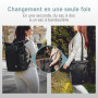 Borgen Sacoche Cycliste Porte-Bagages avec Sacoche Amovible pour Portable – Utilisable comme Sacoche de Porte-Bagages, de vélo, 