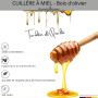 SCHWERTKRONE® Cuillère à Miel 15cm [BOIS D'OLIVIER ARTINASALE] - Haute Qualité Cuillère Miel Bois Olivier - Miel Accessoire - Pr