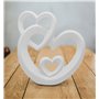 Cœur harmonieux pour la décoration - cœur décoratif Moderne en céramique de 23cm de Haut en Blanc - cœur en céramique Bien adapt