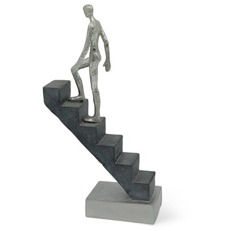 Figurine décorative « Monter en Haut » – Sculpture en marbre de 29 cm de Haut comme Motivation – Statue décorative Moderne comme