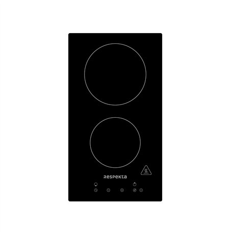Respekta Plaque de cuisson vitrocéramique Domino autonome sans cadre / 2 plaques avec prise / 9 niveaux de puissance / Contrôle