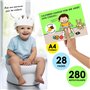 AVIDA ZEN Apprentissage de la Propreté - Routine Enfant pour Devenir Propre - Pot et Toilette Enfants - Calendrier d'Apprentissa