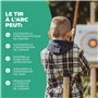 Abowllon® Kit Arc et Flèches Enfant - Arc en Bois avec 10 Flèches, Carquois en Bois et 3 Cibles - Set Tir à l'arc Enfant - Arc E