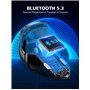 Mohard Bluetooth Voiture, QC3.0 & PD18W USB C Transmetteur FM Bluetooth 5.3 avec Appels Mains Libres, Adaptateur Bleutooth Voitu
